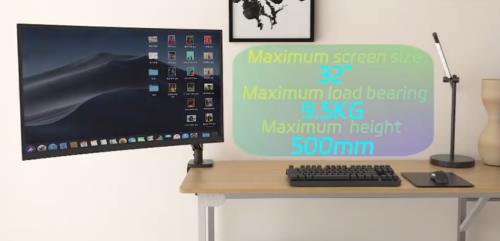 Sline M252 TEK KOLLU GAS SPRİNG 13"-32" 8kg MONİTÖR ASKI APARATI - Televizyon Asma Aparatları ürünleri tekmarshop.com'da